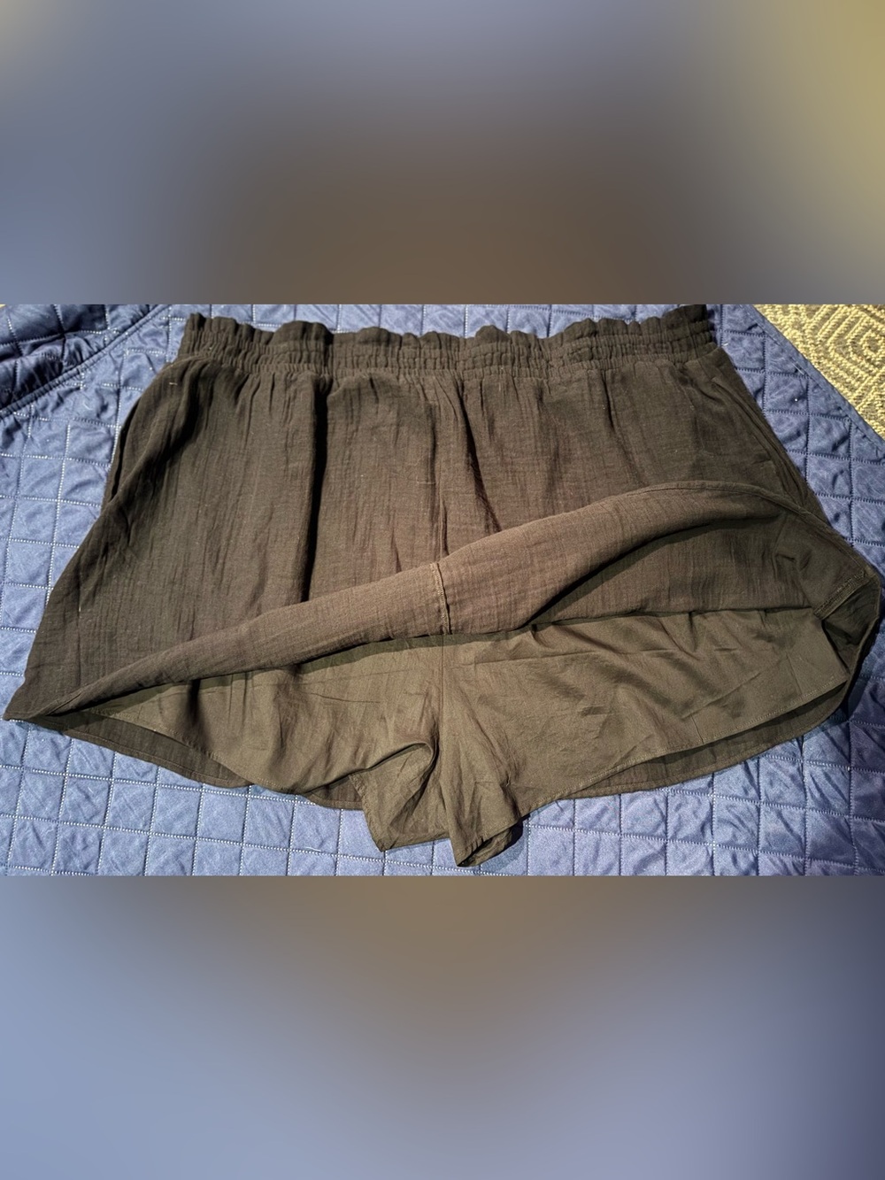 NWT Black Elastic-Waist Casual Shorts - Picture 2 of 3